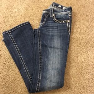 Miss Me bootcut jeans size 27, 34 1/2 inch inseam